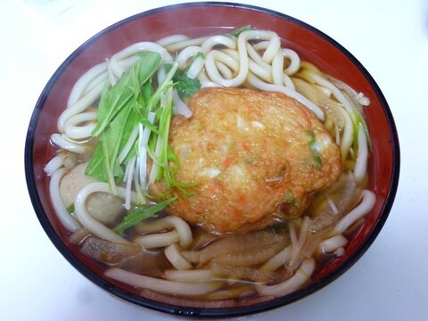 お吸い物の残りでさつま揚げうどん